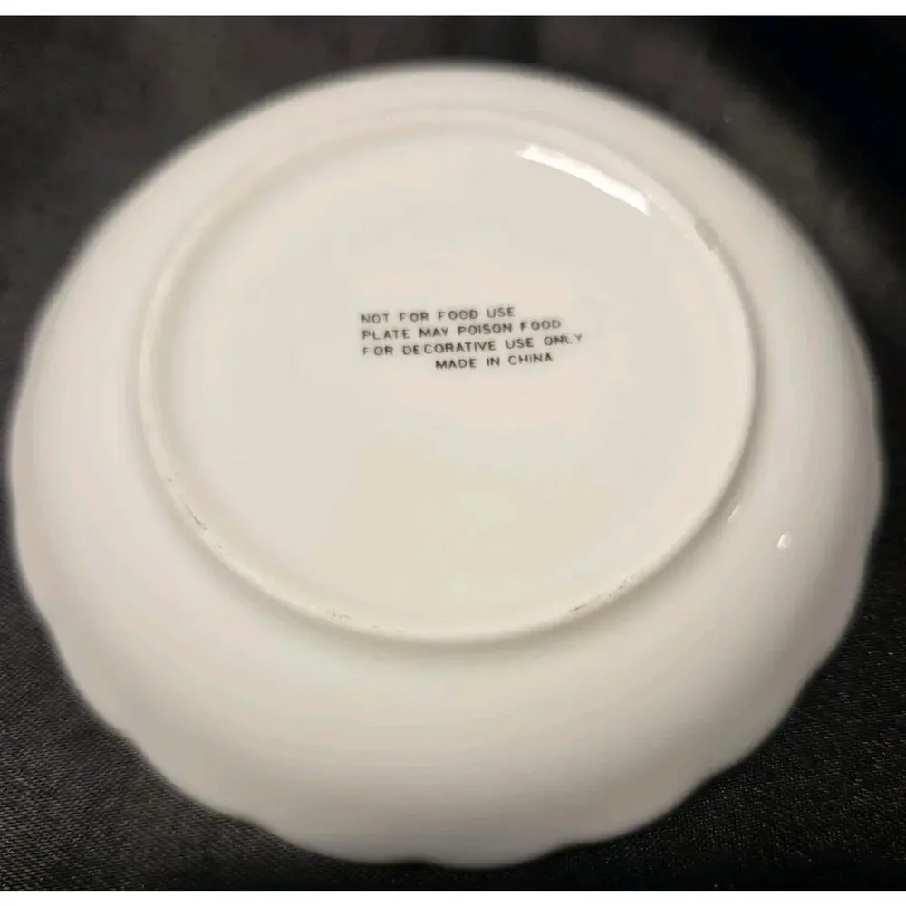 Alaska State Flower Forget-Me-Not Miniature Teacup & Saucer Set